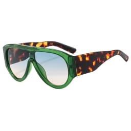 Oversized Pilot Sunglasses Women Fashion 2026 Luxury Big Frame One Piece Gradient Sunglasses Retro Classic Thick Shades