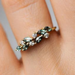 Huitan Newly Designed Women Finger Rings for Party Inlaid Light Blue Cubic Zirconia Aesthetic Female Rings Gift Trendy Jewelry