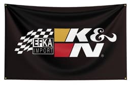 FLAGDOM 90X150CM  3X5FT K&N Flag Polyester Printed Auto Parts Banner For Decor