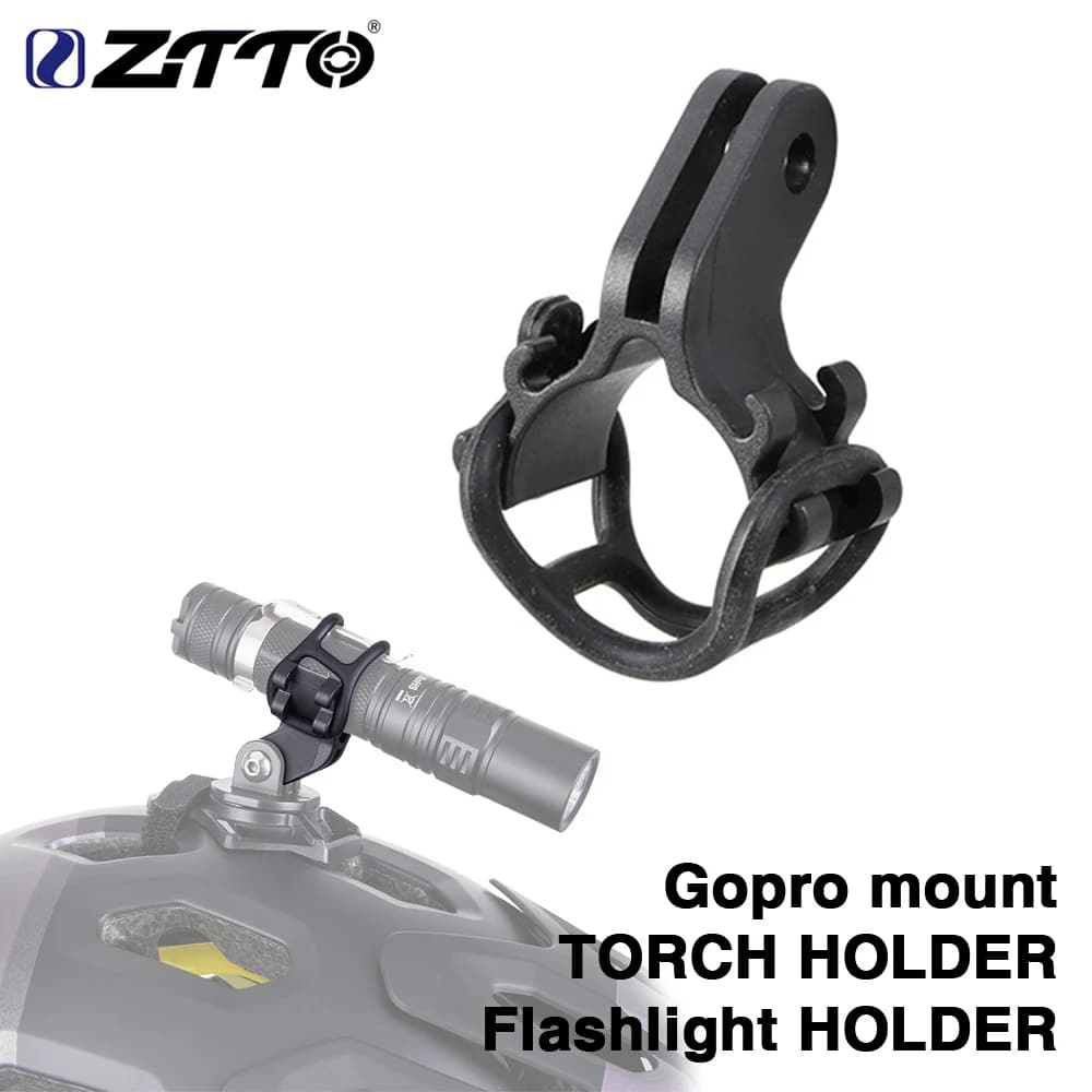 ZTTO Bicycle Light TORCH Holder Flashlight Bracket Road Bike MTB Bicycle Parts Adjustable for Gopro Mount