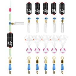 DNDYUJU 20pcs/lot Lead Sinker Fishing Accessories Fishing Set Head Weight Sinkers Space Bean Connector 1.5g-5.0g Fishing Tackle