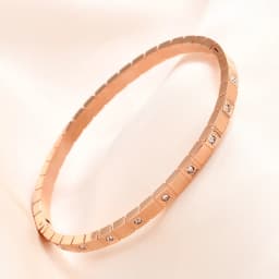 VQYSKO Zircon Geometric Bracelet Accessories Personalized Simple Versatile Titanium Steel Hand Bracelet Female Jewelry