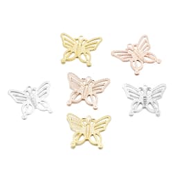 30/100Pcs/Lot Iron Hollow Butterfly Shape Pendant Charms Earrings Connector For DIY Jewelry Necklace Making Accessories