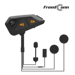 Freedconn FG Bluetooth Motorcycle Helmet Intercom Headset 1000M BT5.0 Interphone Communicator 10Riders Waterproof FM Radio Music