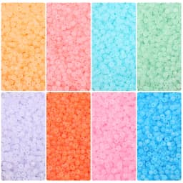 2/3/4mm Frosted Multi-Color Glass Rice Beads - DIY Jewelry (Earring/Bracelet/Necklace) 10g/Bag ≈660/220/100pcs 0.8mm Aperture