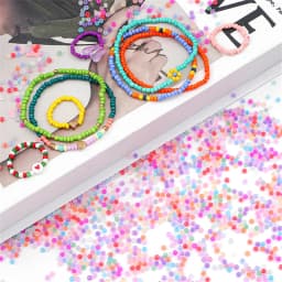 2/3/4mm Frosted Multi-Color Glass Rice Beads - DIY Jewelry (Earring/Bracelet/Necklace) 10g/Bag ≈660/220/100pcs 0.8mm Aperture