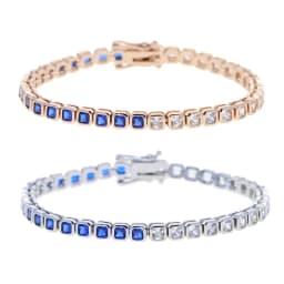 New Round Square Heart CZ Tennis Bracelets for Women Pave Multicolor Zircon Rose Gold/Platinum/Gold Plated Color Fashion Jewelry
