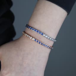 New Round Square Heart CZ Tennis Bracelets for Women Pave Multicolor Zircon Rose Gold/Platinum/Gold Plated Color Fashion Jewelry
