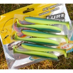 ESFISHING Fishing Lure ES Easy Shiner 100mm 6pcs T Tail Shad Plastic Bait Pesca For Pike Perch Zander