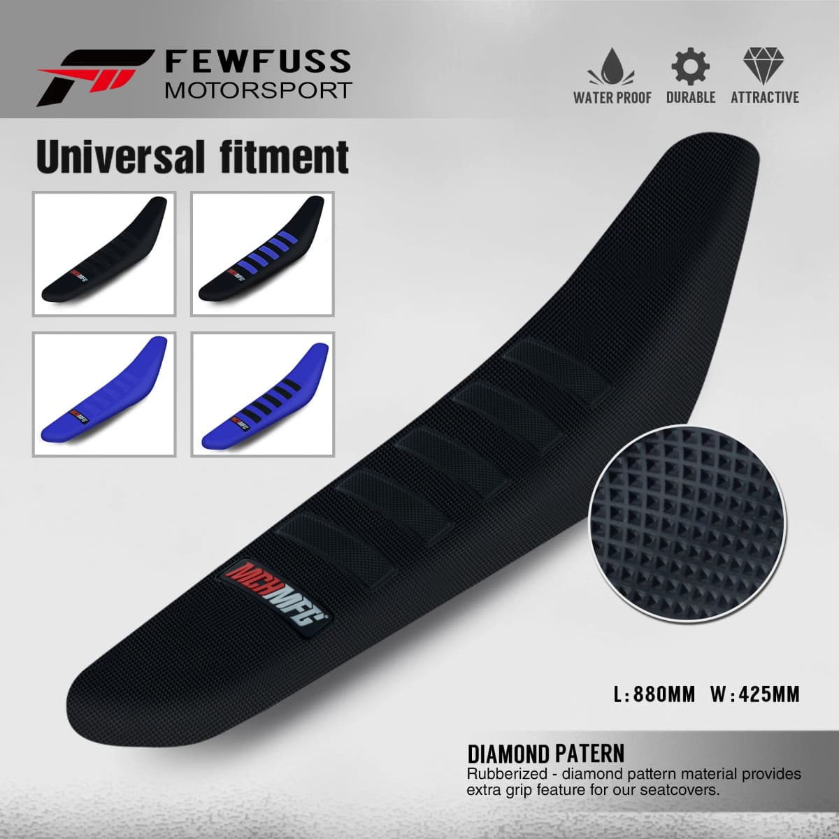 FEWFUSS Motorcycle Seat Cushion Waterproof Seat Cover For KTM Husqvarna SUZUKI HONDA SXF KXF CRF YZ YAMAHA KAWASAKI