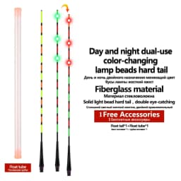 1PC LED Gravity Sensor Color Change Float Tail+1 Float Tube Strong LED Light Buoy Sensitive Tail Tackle Accessories Tools