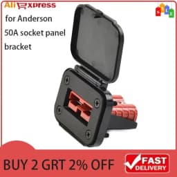 Twin Dual Flush Mount 50 Amp For Anderson Plug Mounting Bracket Caravan Trailer Truck For Anderson Connection Plug Connector 1pc