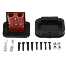 Twin Dual Flush Mount 50 Amp For Anderson Plug Mounting Bracket Caravan Trailer Truck For Anderson Connection Plug Connector 1pc