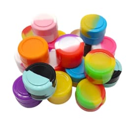 10PCS Silicone Container 2ML 3ML 5ML 7ML 11ML Jar Storage Box Nonstick Concentrate Containers Jars Oil Wax Case