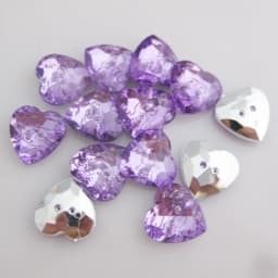 NBNLWK 1/2" Heart Shape Sewing Acrylic Buttons For Garment 50Pcs Multicolors Decorative Clothes Accessories