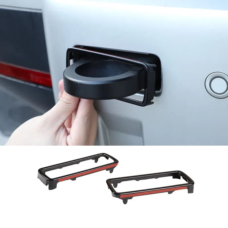 ABS Glossy Black Car Trailer Hook Hole Frame Cover Decoration Trim For Land Rover Defender 90 110 130 2020-2024 Car Accessories