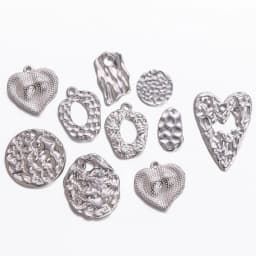 3pcs Stainless Steel Irregular Geometry Heart Charms For Jewelry Embossed Gold Color Plated DIY Earring Necklace Making Supplies