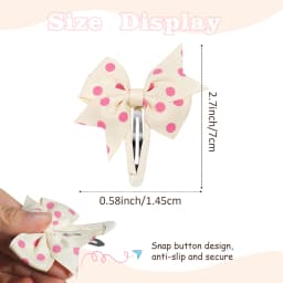 20pcs No Slip Snap Hair Clips for Baby Girls - 2 Inch Grosgrain Ribbon Hair Bows Barrettes Non-Slip Cute Hair Accessories