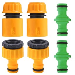 6 Pcs ABS Garden Quick Hose Connector 1/2” End Double Male Hose Coupling Joint Adapter Extender Set For Hose Pipe Tube