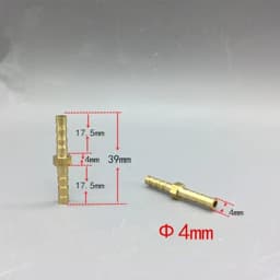 4mm 5mm 6mm 8mm 10mm 12mm Brass Straight Hose Pipe Fitting Equal Barb Gas Copper Barbed Coupler Connector Adapter