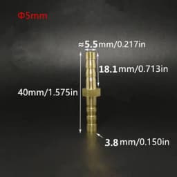 4mm 5mm 6mm 8mm 10mm 12mm Brass Straight Hose Pipe Fitting Equal Barb Gas Copper Barbed Coupler Connector Adapter