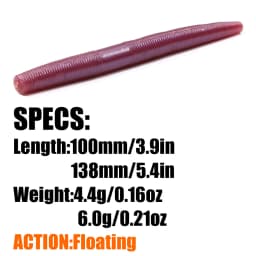 PEAK 100mm Floating TPR Senko Soft Stick Fishing Lure SwimBait Bass Pike Artificial Soft Worm Weightless Rig
