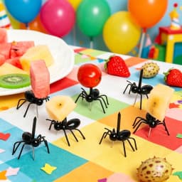 12 PCS Ants Food Fruit Picks Decoration Ant Shape Forks Snack Cake Dessert Tableware for Home Kitchen Party Dinner Fruit Pick