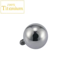 10Pc Implant Grade ASTM G23 Titanium Mirror Polish Internal Thread 2/2.5/3/4/5mm Ball Top Piercing Replacement Accessory Jewelry