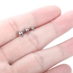 10Pc Implant Grade ASTM G23 Titanium Mirror Polish Internal Thread 2/2.5/3/4/5mm Ball Top Piercing Replacement Accessory Jewelry