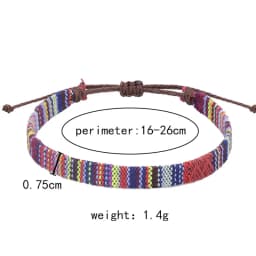 Woven Ethnic Nepal Bracelet Boho Women Men Fabric Thread Rope Hand Wrist Strap Weave Braid Wristband Luck Friendship Knot Bangle