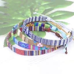 Woven Ethnic Nepal Bracelet Boho Women Men Fabric Thread Rope Hand Wrist Strap Weave Braid Wristband Luck Friendship Knot Bangle