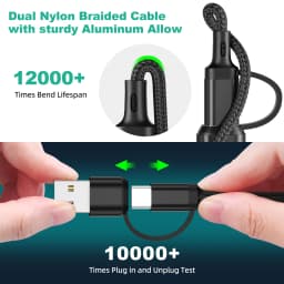 3 in1 Charging Cable Multi Usb Port Multiple Usb Charging Cord Type C Micro Charger Mobile Phone Wire For iPhone 14 13 12 Huawei