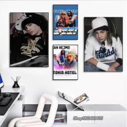 Singer Bill K-Kaulitz Tom Tokio Hotel Posters and Prints Rock Roll Team Wall Art Canvas Painting Home Bedroom Living Room Decor