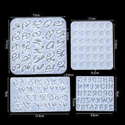 Alphabet Epoxy Resin Silicone Mold Letter Number Mould DIY Keychain Earring Pendant Epoxy Resin Jewelry Crafts Casting Mold