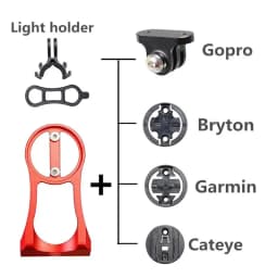 Aluminium Alloy Bicycle Computer Mount Holder Headlight Clamp Bike Handlebar Extension Bracket Adapter for GARMIN Edge GPS Gopro