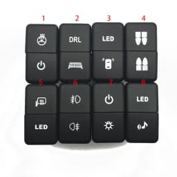 1PC Car LED Light BSM DRL Parking Radar Power Fog Lights Switch Dual Key Button for Honda CRV Odyssey Civic Fit 2008 - 2013