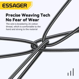 Essager 4 in 1 USB Cable Type C 65W PD Fast Charging Wire Type C To Type C Cable For iPhone 15 14 13 Pro Max iPad HUAWEI Xiaomi