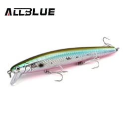 ALLBLUE FlashMinnow 110 Fishing Lure 110mm 17.8g Glow Jerkbait Wobbler Slow Suspending Minnow Plastic Bait Bass Pike Tackle