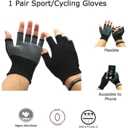 1 Pairs Bicycle Fingerless Gloves Lightweight Sunscreen Anti-Slip Riding Outdoor Workout Gloves Fitness Cycling Motorcycle