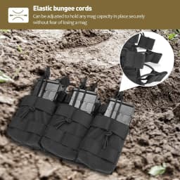 Outdoor Molle Pouch Triple Magazine Pouch Double-Layer Mag Pouches Universal Cartridge Holder for M4 M14 M16 AK AR