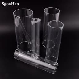 1pc O.D 16~110mm Transparent Acrylic Aquarium Fish Tank Pipe Plexiglass Water Supply Tube Home Garden DIY Watering Fittings 32CM