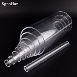 1pc O.D 16~110mm Transparent Acrylic Aquarium Fish Tank Pipe Plexiglass Water Supply Tube Home Garden DIY Watering Fittings 32CM