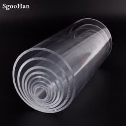 1pc O.D 16~110mm Transparent Acrylic Aquarium Fish Tank Pipe Plexiglass Water Supply Tube Home Garden DIY Watering Fittings 32CM