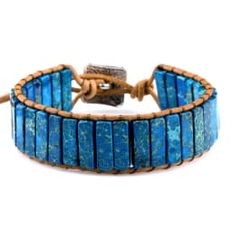 High Quality Multicolor Bracelet Natural Stone Gem Leather Tibetan Gypsy Adjustable Bead Wrap Bracelet Jewelry Collection