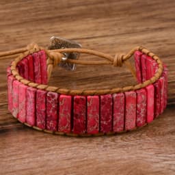 High Quality Multicolor Bracelet Natural Stone Gem Leather Tibetan Gypsy Adjustable Bead Wrap Bracelet Jewelry Collection