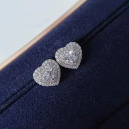 Huitan Classic Heart Stud Earrings Crystal Cubic Zirconia Eternity Timeless Women Earrings Fancy Gift High Quality Jewelry