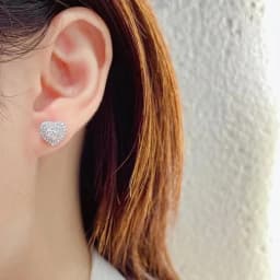 Huitan Classic Heart Stud Earrings Crystal Cubic Zirconia Eternity Timeless Women Earrings Fancy Gift High Quality Jewelry