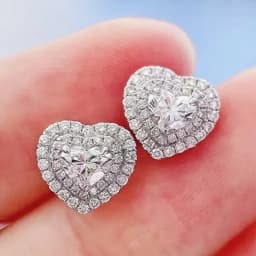Huitan Classic Heart Stud Earrings Crystal Cubic Zirconia Eternity Timeless Women Earrings Fancy Gift High Quality Jewelry