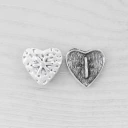 20 x Tibetan Silver Metal Button Beads Flower Heart Round Sewing for Leather Craft Clothes Bags