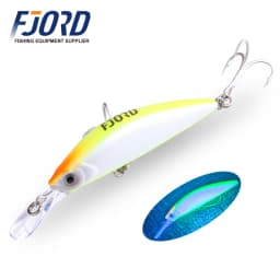 FJORD 70mm 17g Fishing Bait Heavy Minnow Laser Hard Artificial Bait Plastic Professional Seawater Lure Sinking Fishing Equipment